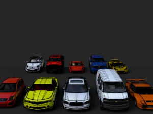 full car pack by johnyty 3D Model