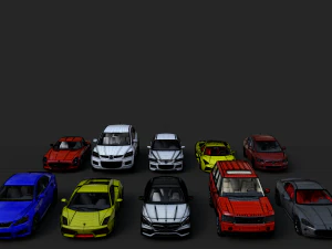full car pack by johnyty 3D Model