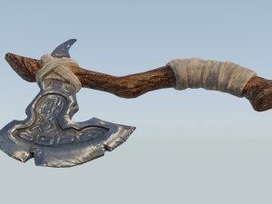 Viking Axe Low-poly 3D Model
