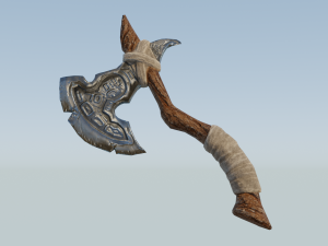 Viking Axe Low-poly 3D Model