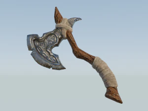 Viking Axe Low-poly 3D Model