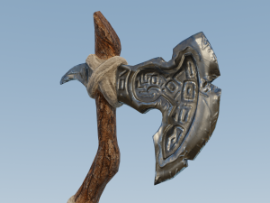 Viking Axe Low-poly 3D Model