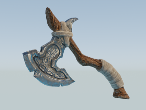 Viking Axe Low-poly 3D Model
