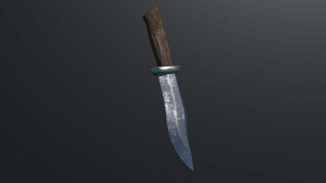 Hunting Knife Low-poly 3Dモデル .c4d .max .obj .3ds .fbx .stl .blend 