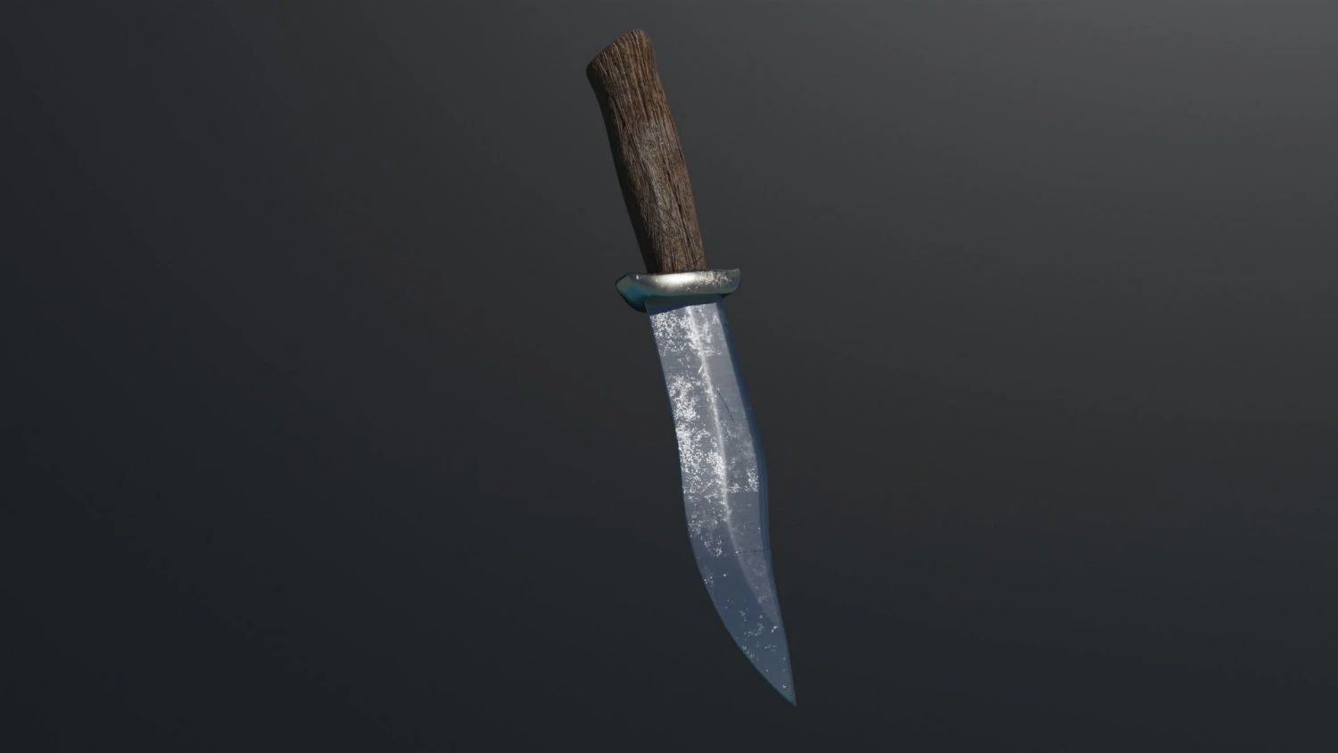 Hunting Knife Low-poly 3D Model .c4d .max .obj .3ds .fbx .stl .blend 