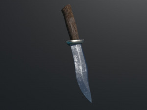 Hunting Knife Low-poly 3D Model