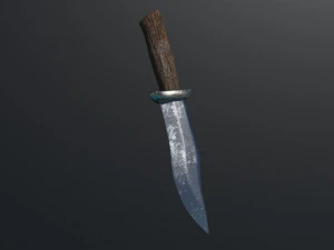 शिकार चाकू लो-पॉली 3D मॉडल
