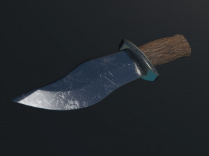 Hunting Knife Low-poly 3Dモデル