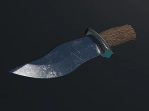 Hunting Knife Low-poly 3D Model