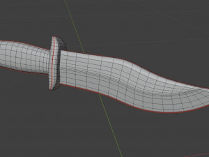 Hunting Knife Low-poly 3Dモデル