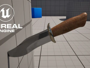 Hunting Knife Low-poly 3D Model