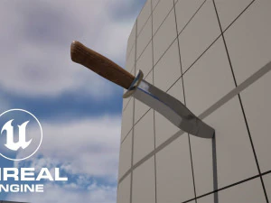 Hunting Knife Low-poly 3D Model
