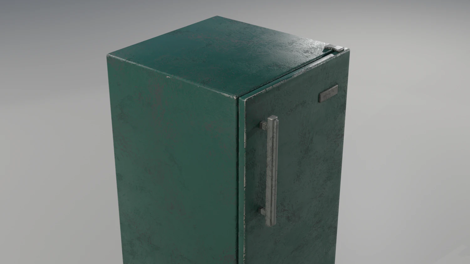 Old Refrigerator Low-poly 3D Model .c4d .max .obj .3ds .fbx .stl .blend