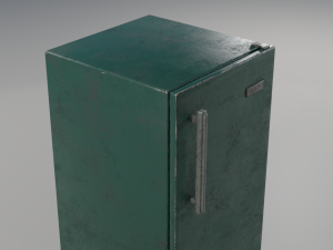 Old Refrigerator Low-poly 3D मॉडल