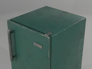 Old Refrigerator Low-poly 3D Model