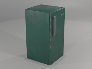 Old Refrigerator Low-poly 3D Model