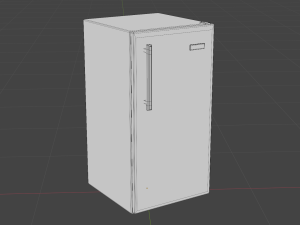 Old Refrigerator Low-poly 3D Model