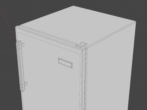 Old Refrigerator Low-poly 3D Model