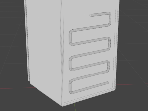 Old Refrigerator Low-poly 3D Model