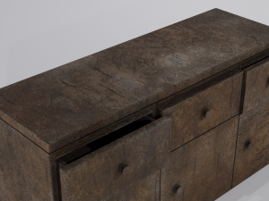 Old Kitchen Game-Ready Collection Low-poly 3D Model