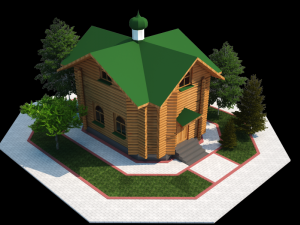 church house Modello 3D