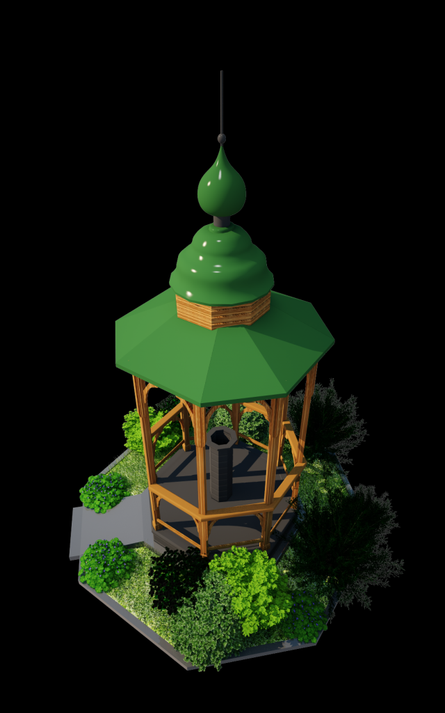 church arbor 3D Model .c4d .max .obj .3ds .fbx .stl .blend 