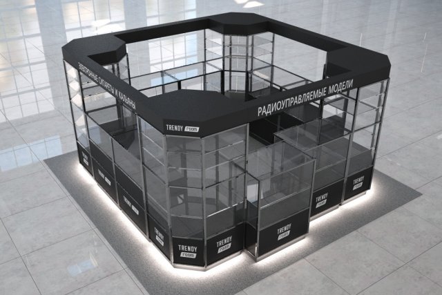 Vitrina Modello 3D .c4d .max .obj .3ds .fbx .stl .blend 