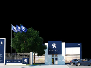 Sal&atilde;o Peugeot Modelo 3D