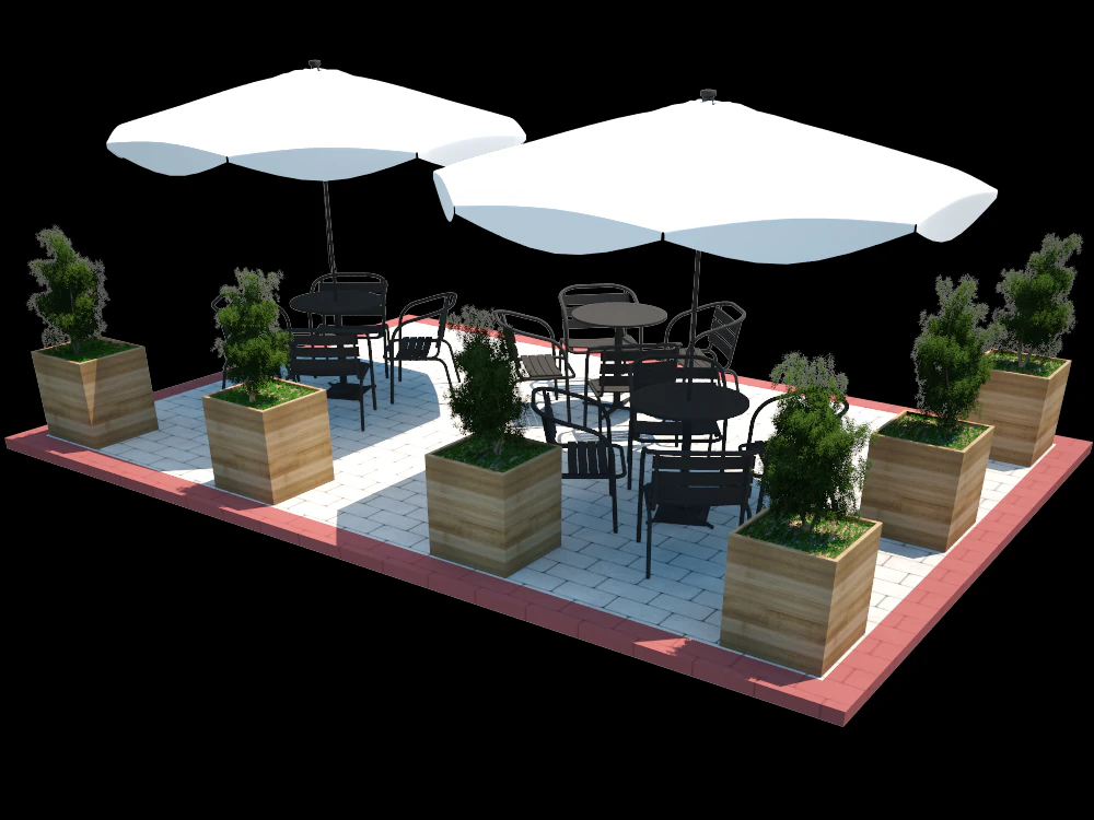 Wine tables 3D Model .c4d .max .obj .3ds .fbx .stl .blend 