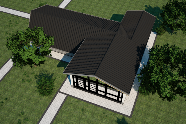 House Model 3D .c4d .max .obj .3ds .fbx .stl .blend 