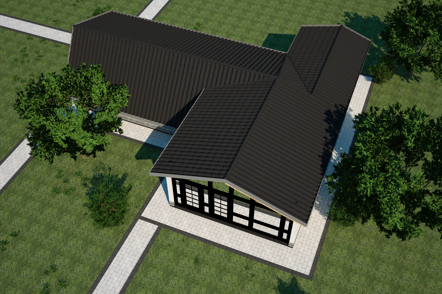 House 3D Model .c4d .max .obj .3ds .fbx .stl .blend 