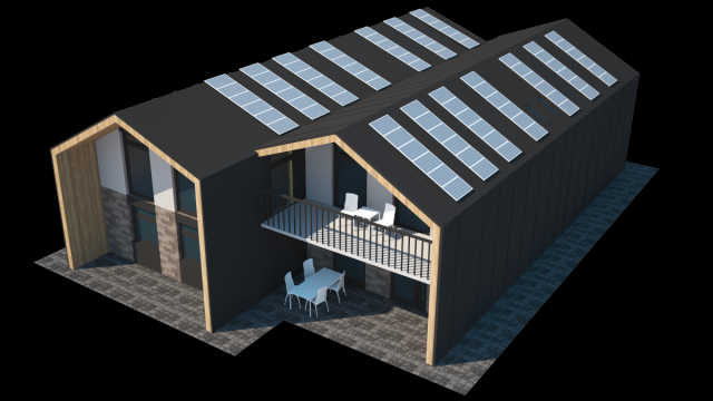4 bedroom house Modello 3D .c4d .max .obj .3ds .fbx .stl .blend 