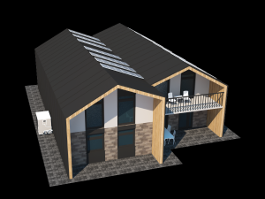 4 bedroom house Modello 3D
