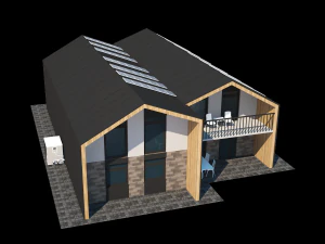 4 bedroom house 3D Model
