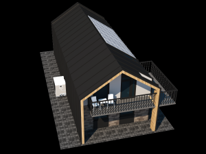 2 bedroom house Modello 3D