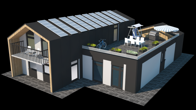 3 bedroom house version 3D मॉडल .c4d .max .obj .3ds .fbx .stl .blend 