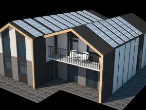 3 bedroom house version 03 3D Model
