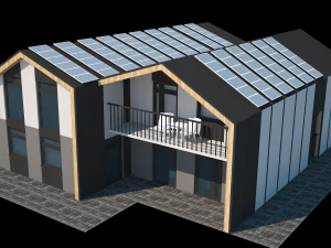 Huis met 3 slaapkamers, versie 03 3D Model