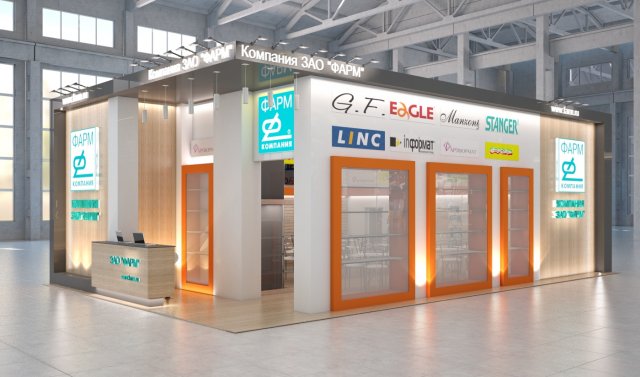 Expo stend 3D मॉडल .c4d .max .obj .3ds .fbx .stl .blend 