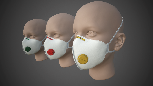 medical face mask Modello 3D .c4d .max .obj .3ds .fbx .stl .blend 