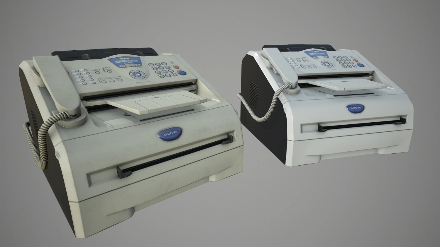 printer brother intellifax 2820 3D Model .c4d .max .obj .3ds .fbx .stl .blend