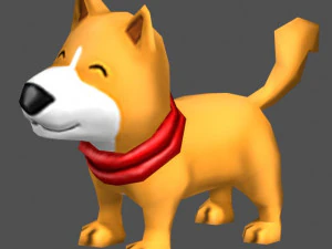 dog cartoon 3D Model