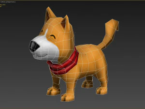 dog cartoon 3D Model