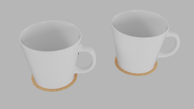hartley cups and coasters 3D Модель .c4d .max .obj .3ds .fbx .stl .blend