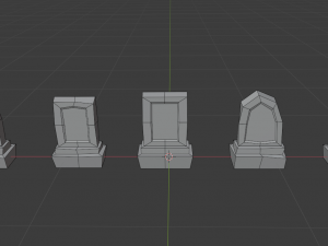 tombstones Modelo 3D