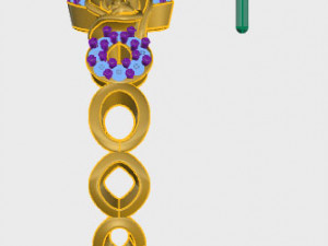 ring rose flower with stones 05 Modelo 3D