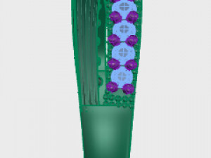 ring rose flower with stones 22 Model 3D
