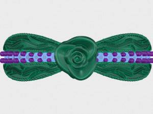 ring rose flower with stones 27 3D Model