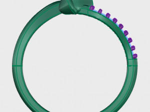 ring rose flower with stones 28 Modelo 3D