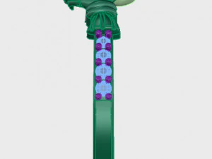 ring rose flower with stones 29 3D Model